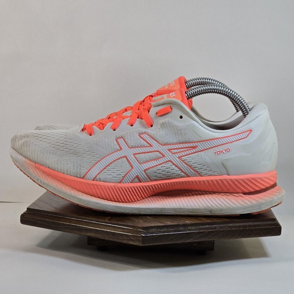 Asics GlideRide Tokyo Shoes Womens Size 9.5 White Pink Running Sneakers Road - Picture 5 of 10